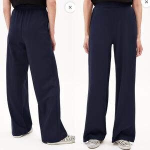Armed Angels Navy Night Blue Pull On Wide Leg Pants Size S